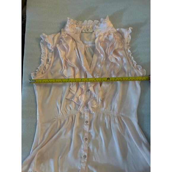 Converse One-Star Pink Ruffled V-Neck Top M Casual Angelcore Preppy Y2K Boho - Picture 7 of 12